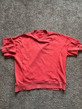 Coral Long Sleeve Aerie Sweatshirt Crewneck